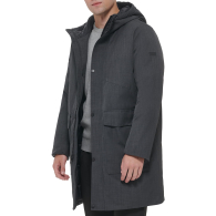 Подовжена чоловіча куртка-парка DKNY з капюшоном 1159842609 (Сірий M)
