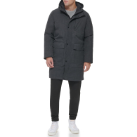 Подовжена чоловіча куртка-парка DKNY з капюшоном 1159842609 (Сірий M)