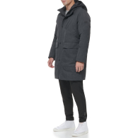 Подовжена чоловіча куртка-парка DKNY з капюшоном 1159842609 (Сірий M)