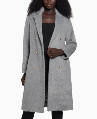 Женское пальто Guess на пуговицах 1159848756 (Серый XL)