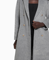 Женское пальто Guess на пуговицах 1159848756 (Серый XL)