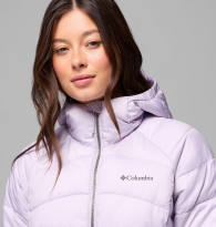 Женская длинная куртка Columbia с капюшоном 1159852948 (Сиреневый XXL)