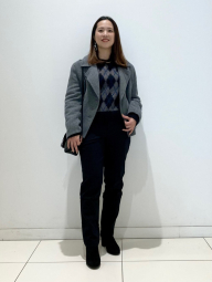 Жіноче коротке пальто Uniqlo 1159853416 (Сірий XL)