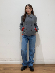 Жіноче коротке пальто Uniqlo 1159853416 (Сірий XL)