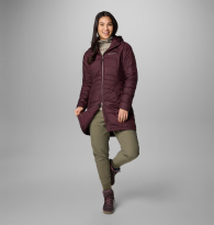 Женская удлиненная куртка Columbia с капюшоном 1159855873 (Бордовый M)