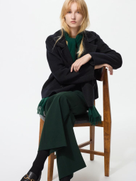 Женское короткое пальто Uniqlo 1159855893 (Синий L)