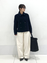 Женское короткое пальто Uniqlo 1159855893 (Синий L)