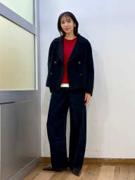 Женское короткое пальто Uniqlo 1159855893 (Синий L)