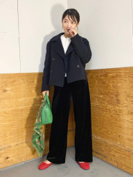 Женское короткое пальто Uniqlo 1159855893 (Синий L)