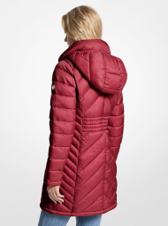 Жіноча стьобана куртка Michael Kors з подвійною блискавкою 1159859321 (Бордовий S)