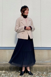 Жіноче коротке пальто Uniqlo 1159859368 (Молочний XXL)