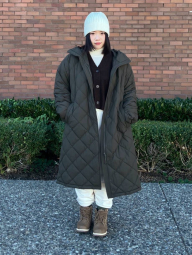 Длинная куртка PUFFERTECH UNIQLO 1159860431 (Зеленый S)