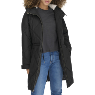 Жіноча куртка Levi's пуховик з капюшоном 1159861808 (Чорний L)