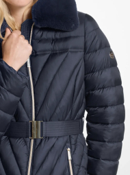 Женская стеганая куртка Michael Kors с меховым воротником 1159865243 (Синий S)