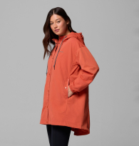 Женская удлиненная куртка на флисе Columbia с капюшоном 1159902936 (Оранжевый XXL)