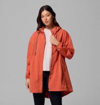 Женская удлиненная куртка на флисе Columbia с капюшоном 1159902936 (Оранжевый XXL)