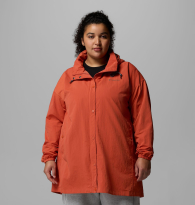 Женская удлиненная куртка на флисе Columbia с капюшоном 1159902936 (Оранжевый XXL)