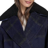Женское клетчатое пальто Levi's 1160287763 (Синий L)