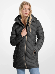 Женская стеганая куртка Michael Kors с двойной молнией 1163123842 (Черный L)
