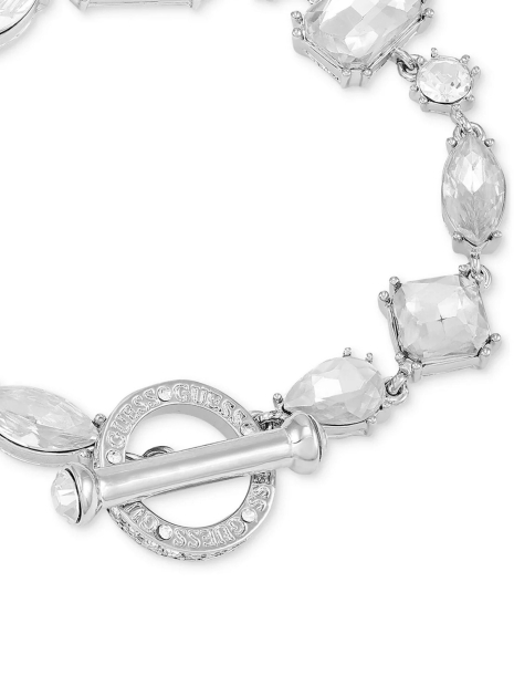 Женский браслет GUESS с камнями 1159840869 (Серебристый One size)