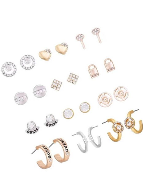 Набір сережок GUESS 12 пар 1159846475 (Золотий/Сріблястий One size)