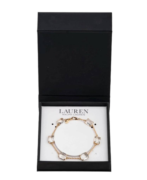 Стильный женский браслет Lauren Ralph Lauren с камнями 1159847379 (Золотистый One size)