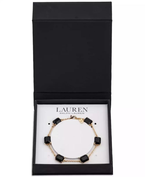 Стильный женский браслет Lauren Ralph Lauren с камнями 1159848566 (Золотистый One size)