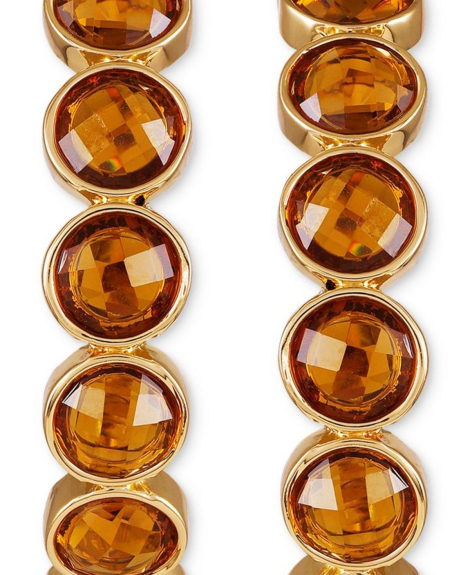 Серьги-кольца GUESS с камнями 1159848588 (Золотистый One size)