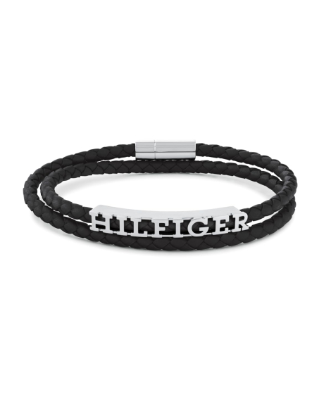 Чоловічий браслет Tommy Hilfiger з логотипом 1159851380 (Чорний One size)
