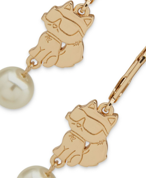 Серьги-подвески Karl Lagerfeld Paris 1159852357 (Золотистый One size)