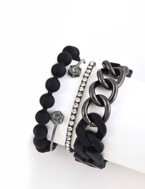 Подарочный набор браслетов U.S. Polo Assn 4 шт 1159853480 (Черный One size)