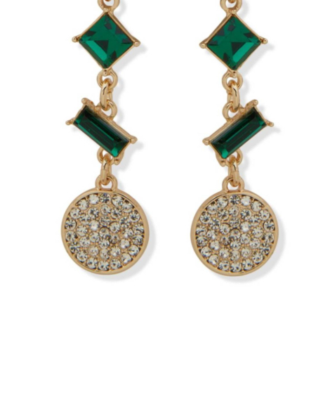 Сережки-підвіски Karl Lagerfeld з камінням 1160243071 (Золотистий One size)