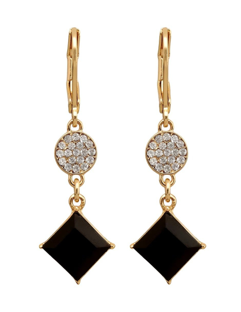Серьги-подвески Karl Lagerfeld Paris с камнями 1161967657 (Золотистый One size)