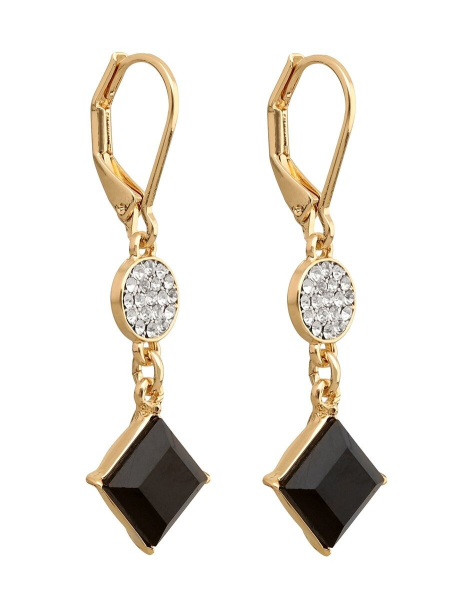 Серьги-подвески Karl Lagerfeld Paris с камнями 1161967657 (Золотистый One size)