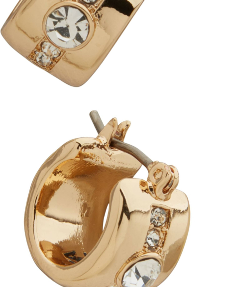 Серьги-кольца Karl Lagerfeld Paris сережки со стразами 1162588180 (Золотистый One size)