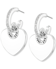 Серьги-кольца GUESS с подвеской 1159842853 (Серебристый One size)