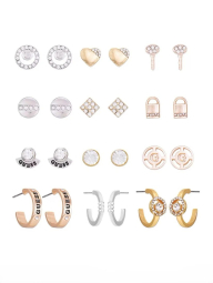 Набір сережок GUESS 12 пар 1159846475 (Золотий/Сріблястий One size)