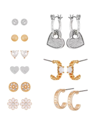 Набір сережок GUESS 9 пар 1159846882 (Золотий/Сріблястий One size)