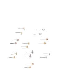 Набор сережек Victoria's Secret Pink 9 пар 1159847668 (Золотистый/Серебристый One Size)