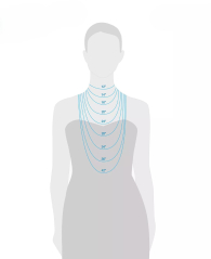 Двойное колье GUESS 1159848583 (Серебристый One size)