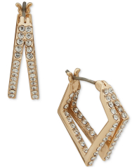 Геометрические серьги Karl Lagerfeld с кристаллами 1159859694 (Золотистый One size)