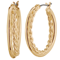 Сережки-кольца Lauren Ralph Lauren 1159864199 (Золотистый One size)