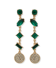 Серьги-подвески Karl Lagerfeld с камнями 1160243071 (Золотистый One size)