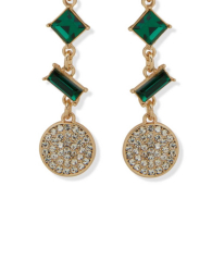 Сережки-підвіски Karl Lagerfeld з камінням 1160243071 (Золотистий One size)
