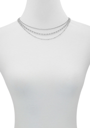 Набор украшений GUESS три колье, серьги и браслет 1161960827 (Серебристый One size)