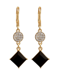 Сережки-підвіски Karl Lagerfeld Paris з камінням 1161967657 (Золотистий One size)