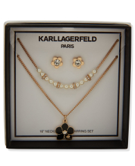 Набор украшений Karl Lagerfeld Paris колье и серьги 1162016426 (Золотистый One size)