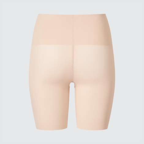 Бесшовные утягивающие трусики-шорты Uniqlo 1159842011 (Бежевый XL)