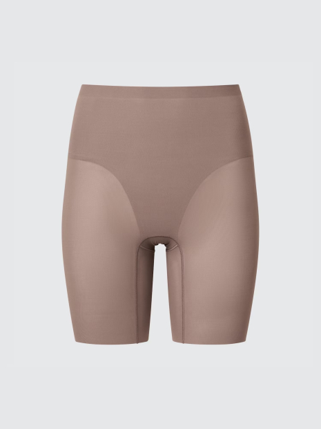 Бесшовные утягивающие трусики-шорты Uniqlo 1159842033 (Коричневый XS)