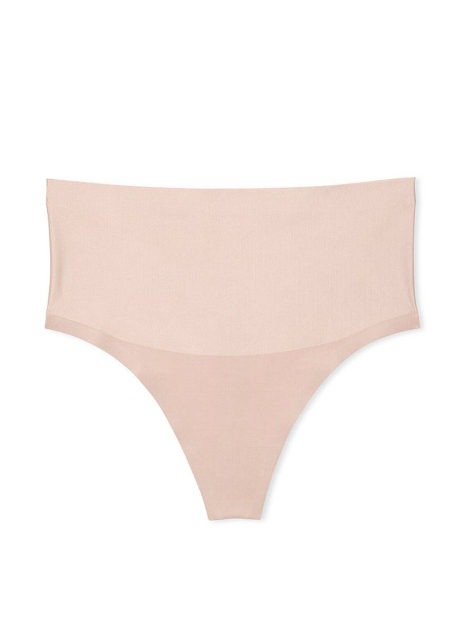 Утягивающий комплект белья Victoria's Secret топ и трусики тонг 1159862088 (Бежевый S)